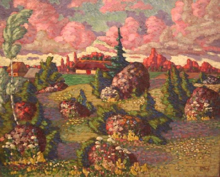 konrad magi Landscape with rocks oil painting picture
